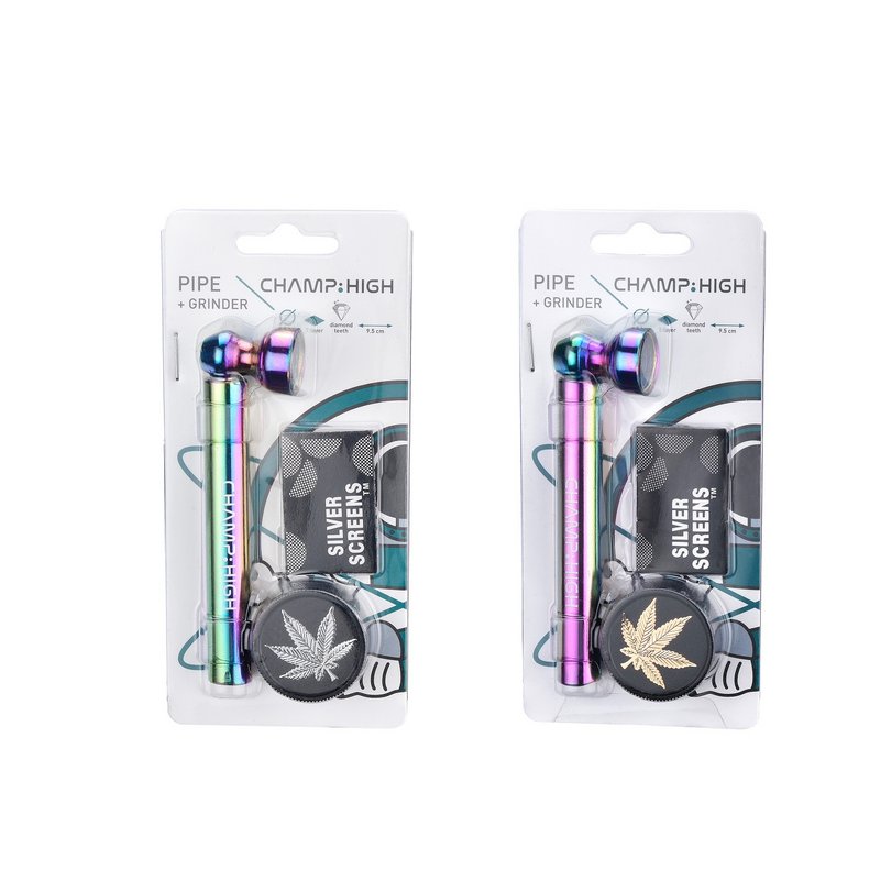Kit Pipe + Grinder 'Rainbow' (mini) x24
