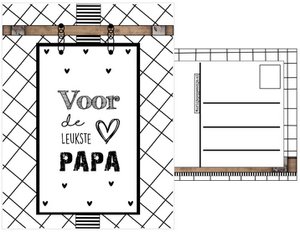 A6 Karte mit Text '' Für den nettesten Papa ''