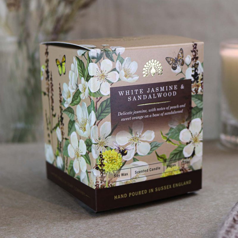 ENGLISH SOAP C° 170g Kerze – Weißer Jasmin und Sandelholz