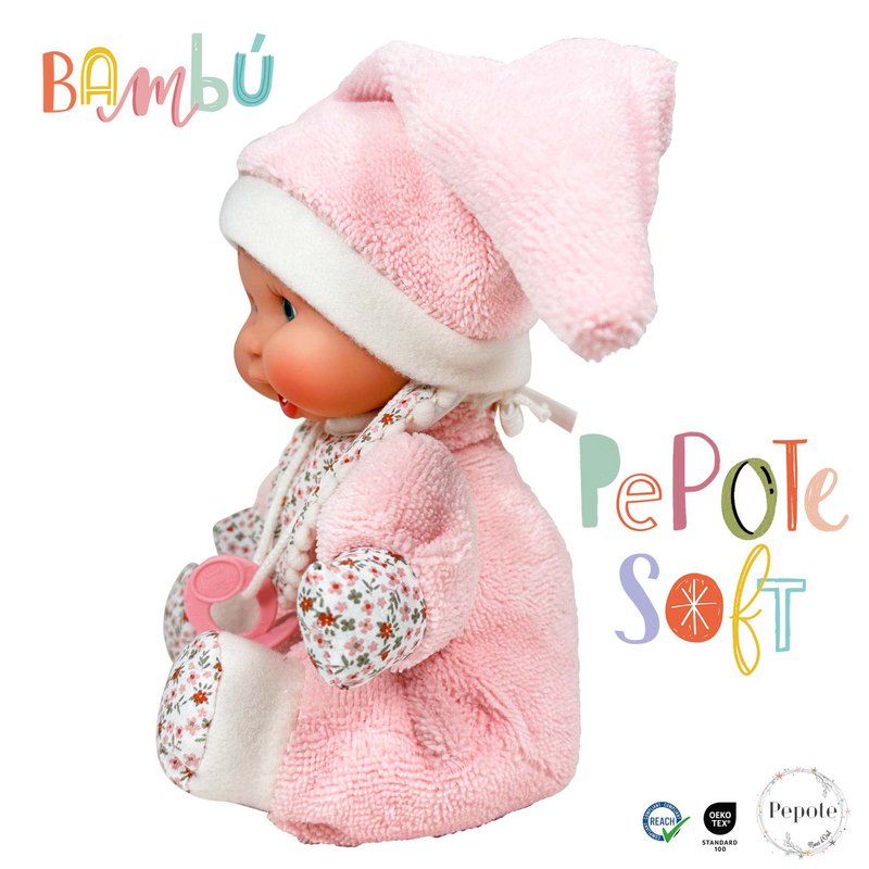 PEPOTE SOFT BAMBOO DISPLAY DOLL 8 UNITS