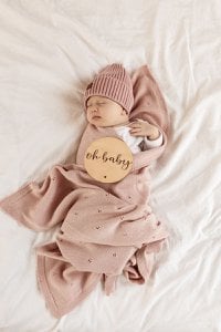 APOLLO babydeken – 100% merinowol – poederroze
