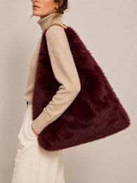 Plush Faux Fur Hobo Shoulder Bag, Fall/Winter, Art. YH-26123.532