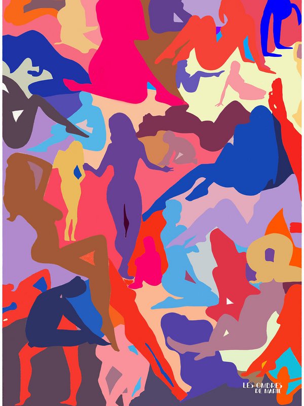 Camougirl Rose - Affiche dessin d'artiste