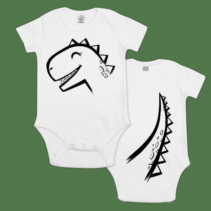 Dino-Baby-Body aus Bio-Baumwolle – kurze Ärmel