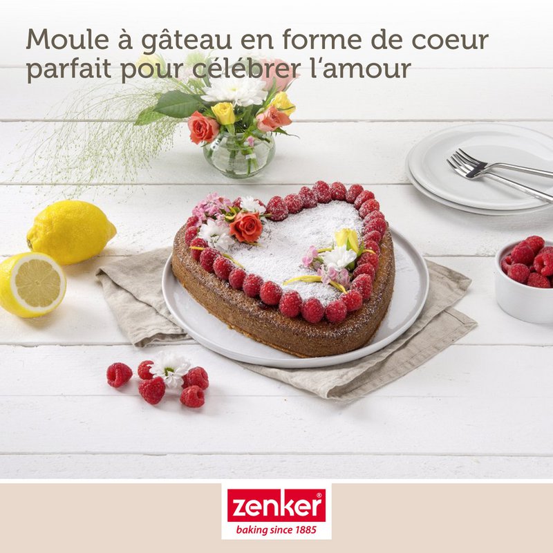 Molde de tarta corazón con bisagra 27 x 25 cm Zenker Special Creative