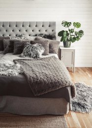 Shansi cushion cover sheepskin_Grey Snowtop