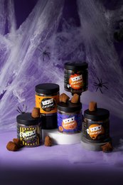 No Tricks Just Treats Tarro de regalo de trufas 130 g | chocolates de halloween