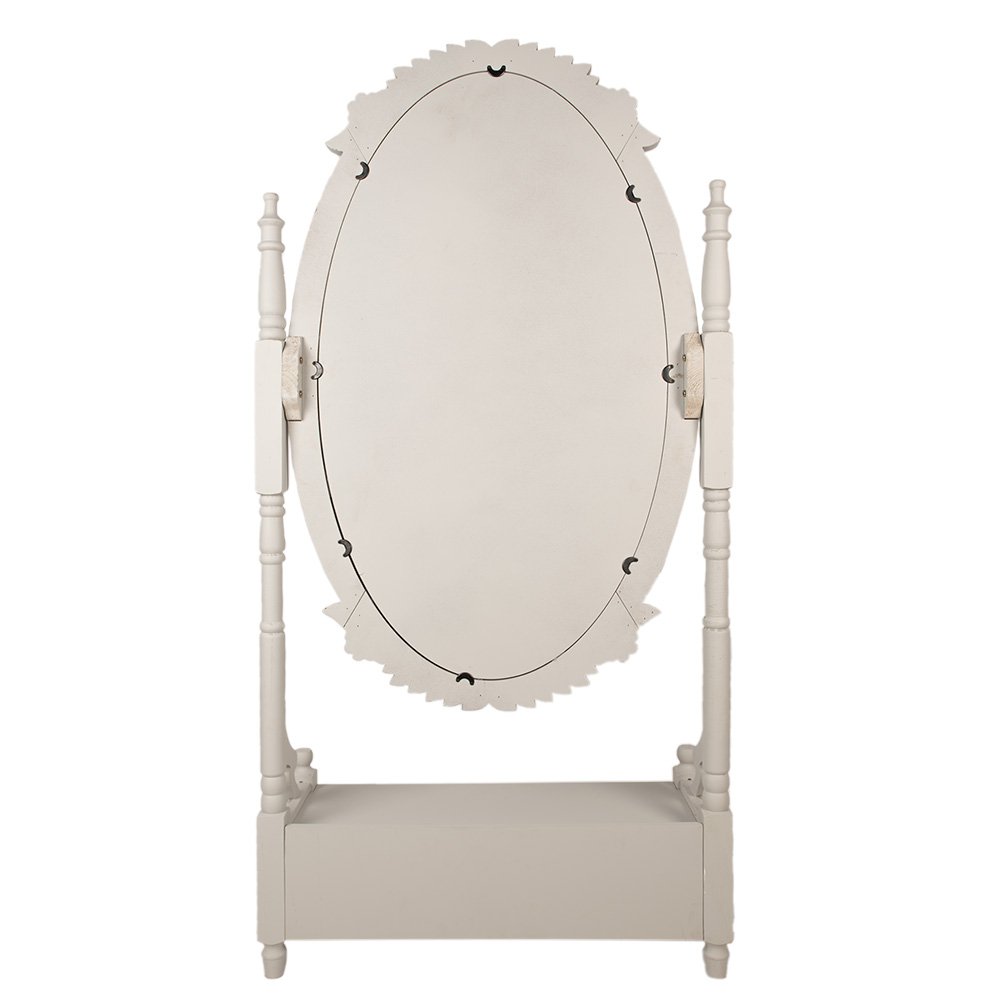 Standing Mirror Gray, MDF and Glass 85x30x180 cm