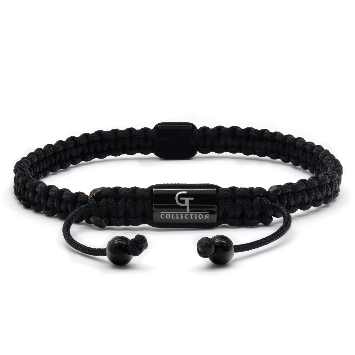 Bracelet Homme Pyramide Noir avec Zircon