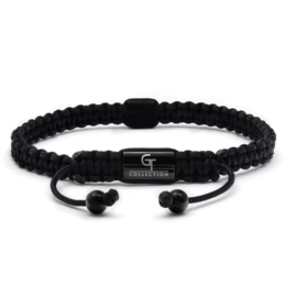Bracelet Homme Pyramide Noir avec Zircon