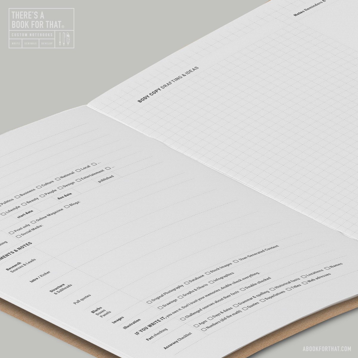 Quaderno di cancelleria del giornalista