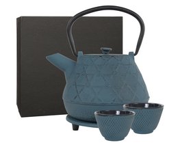 Teaclassix Gietijzeren Theeset Hewi 1,00 ltr, Giftbox, Blauw