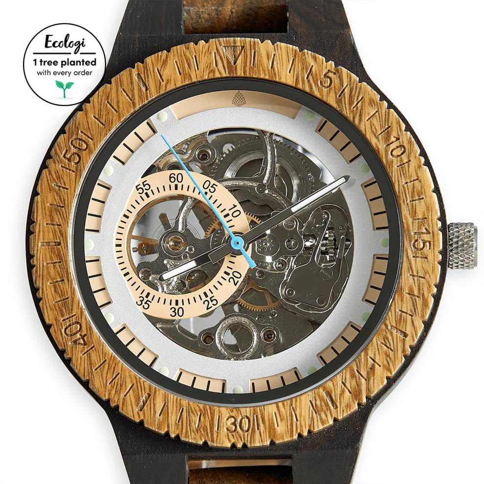 The Hemlock - Handmade Vegan Mechanical Wood Watch