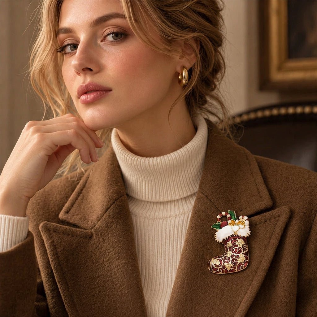 Broche - Kerstsok
