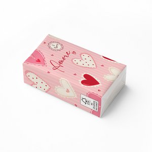 Amore Hearts Pack of 8 Pocket Tissues
