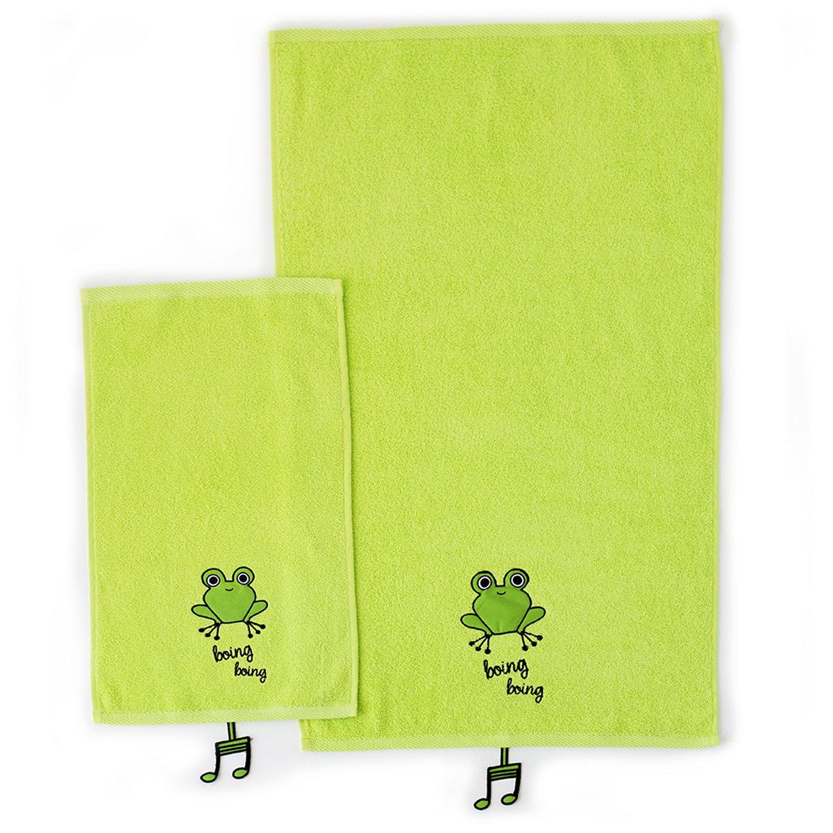 Milk & Moo Kinderhandtuch-Set mit 2 Stück, Sprottenfrosch