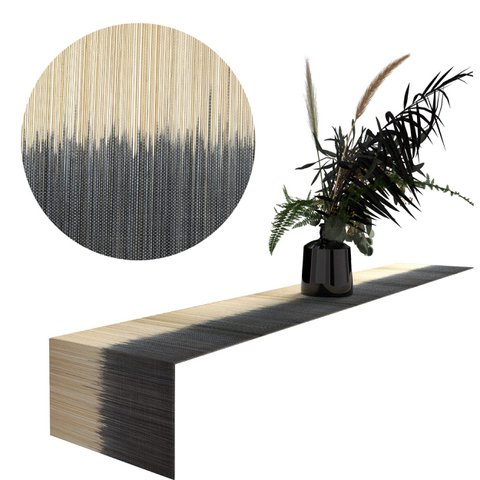 Bamboo Table Runner Rectangular Hand Woven Rustic Farmhouse Table Runner Decorative Table Mat for Dining Room Party Holiday Decoration