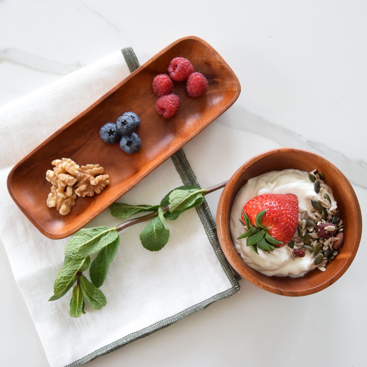 Handmade Tableware - Dessert Bowl - Ø12 cm - Eco-friendly - Khaya Wood