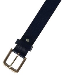 Leonardo Verrelli genuine leather belt, dark blue, can be shortened, 140 cm