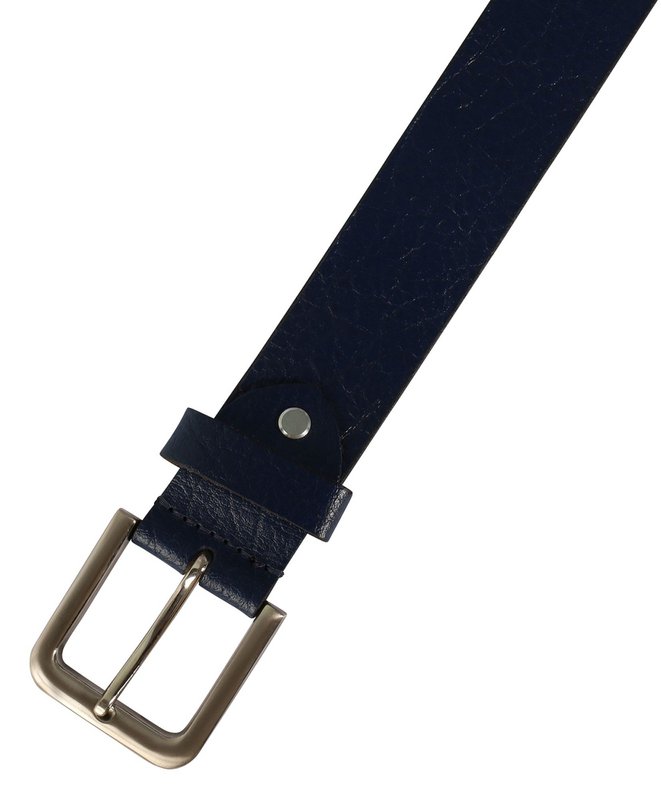 Leonardo Verrelli genuine leather belt, dark blue, can be shortened, 140 cm
