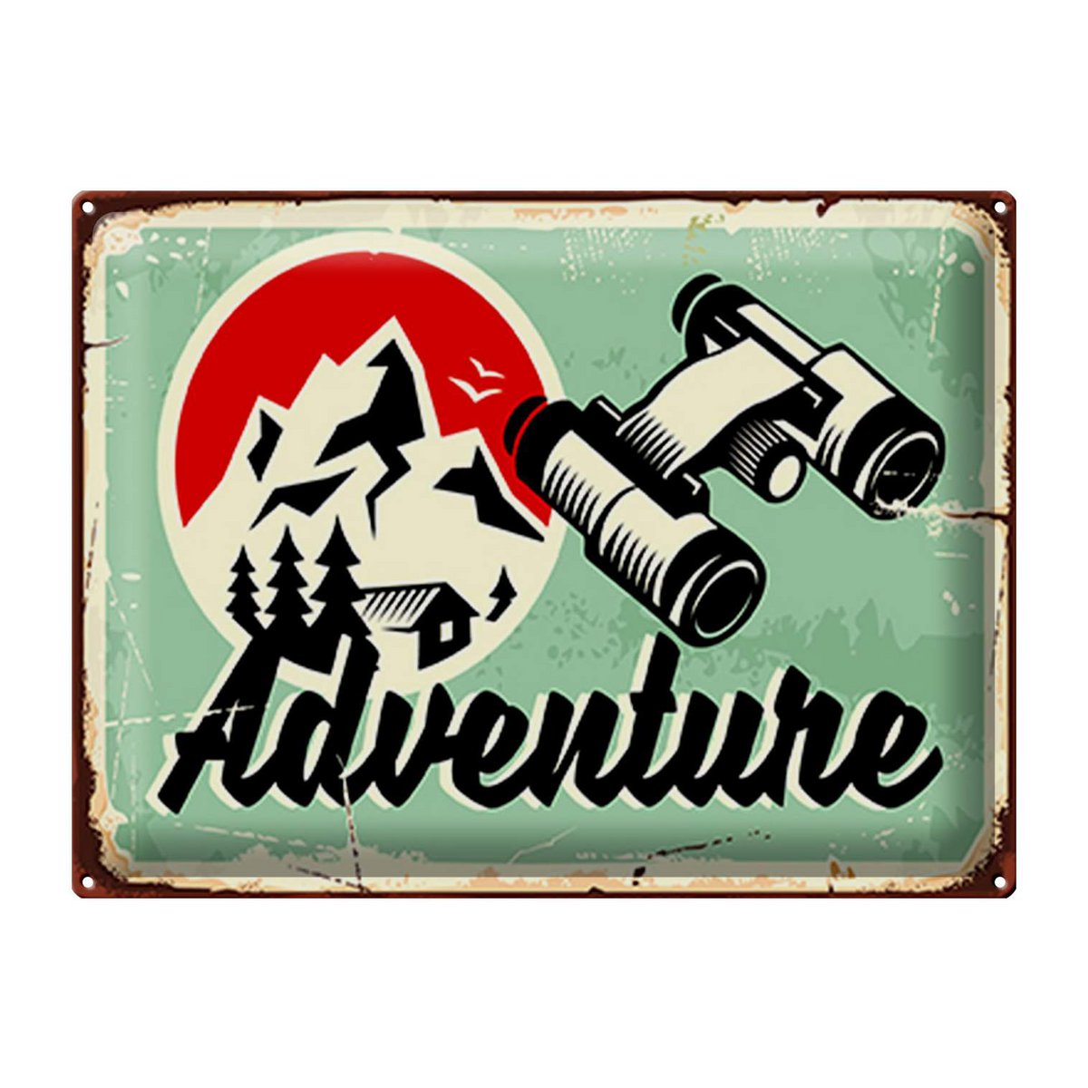 Tin Sign Retro 40x30cm Adventure Adventure Outdoor