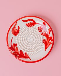 Ceramic Plate SMALL Garlic Grater / Seville