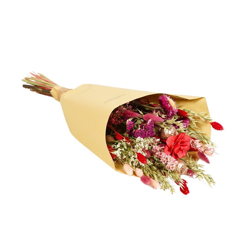 Tørrede blomster - Feltbuket - Rød lokkemad