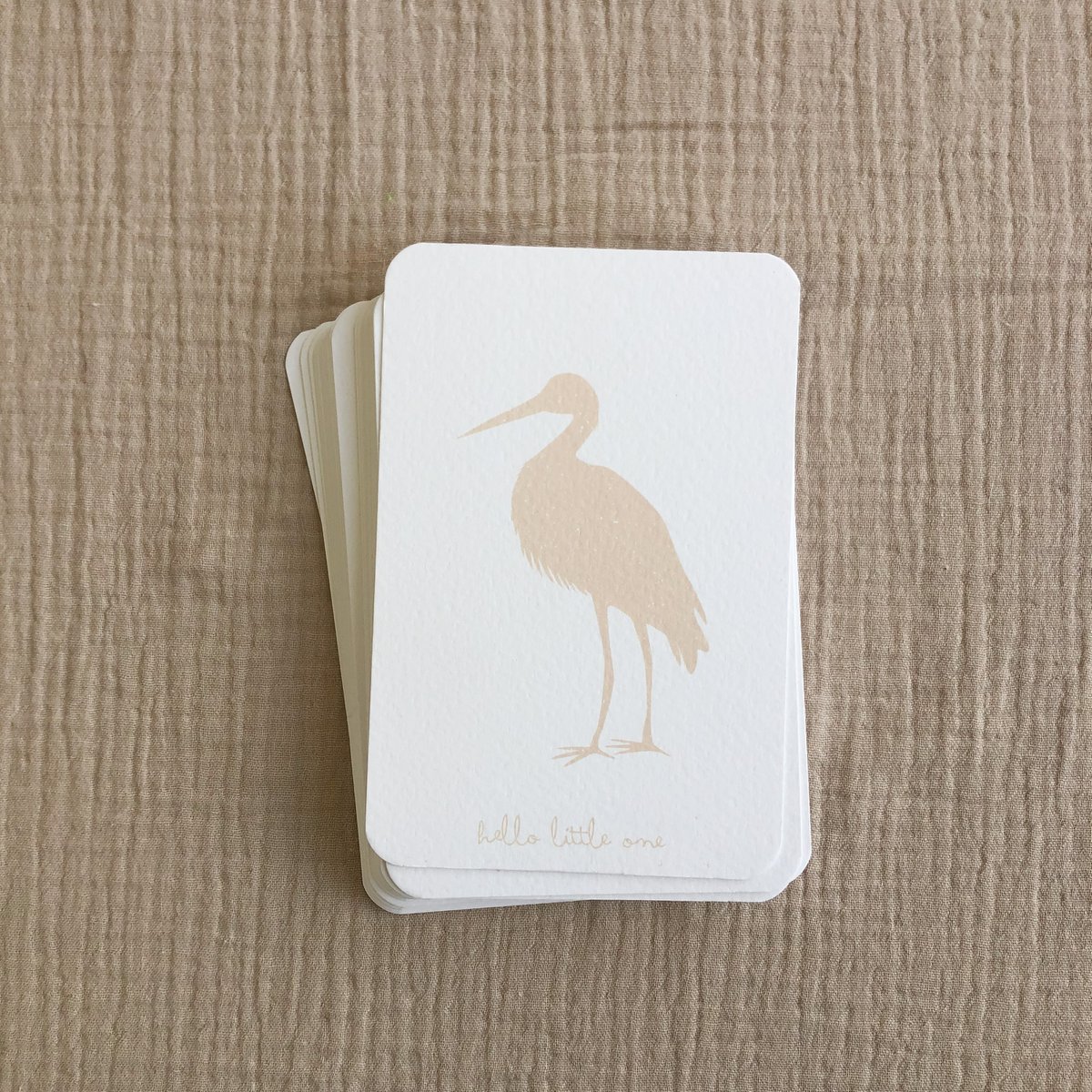 Grußkarte Geburt Storch