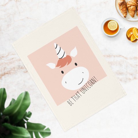 Niedliches Einhorn-Geschirrtuch als Geschenk für Weihnachten oder Geburtstag. Seien Sie das Einhorn