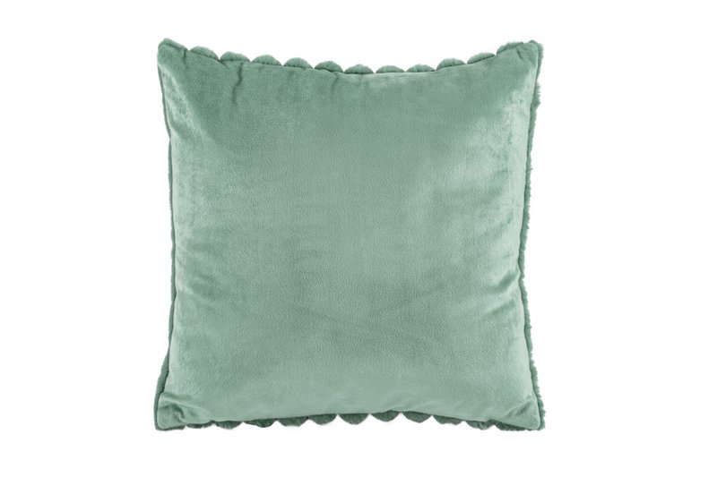 Cuscino (imbottito) in pelliccia di coniglio Bubble - 45x45 cm