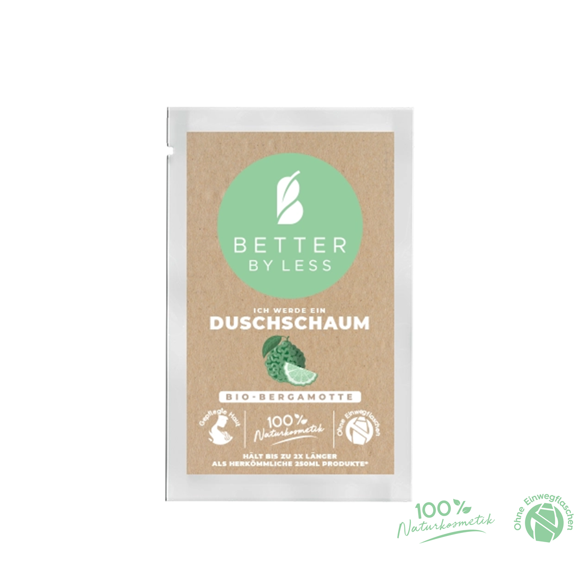 Pianka pod prysznic – saszetka uzupełniająca – organiczna bergamotka