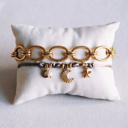 Linket ovalt armbånd