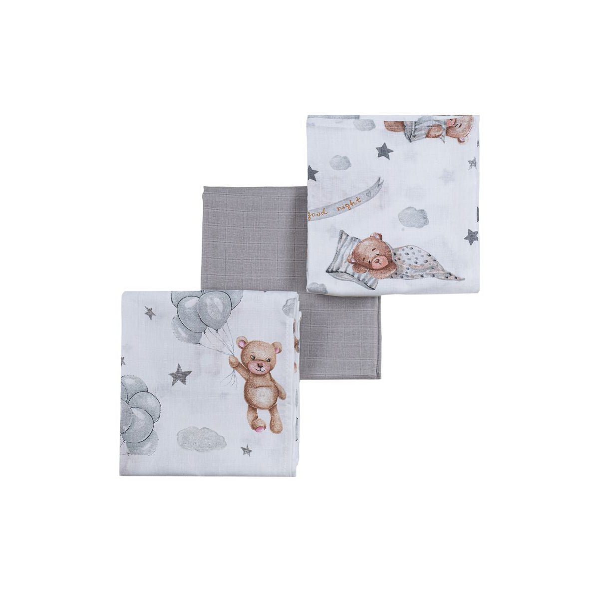 Pannolini in mussola BEAR - 3 pz.