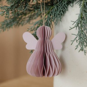 Paper pendant angel - rosé