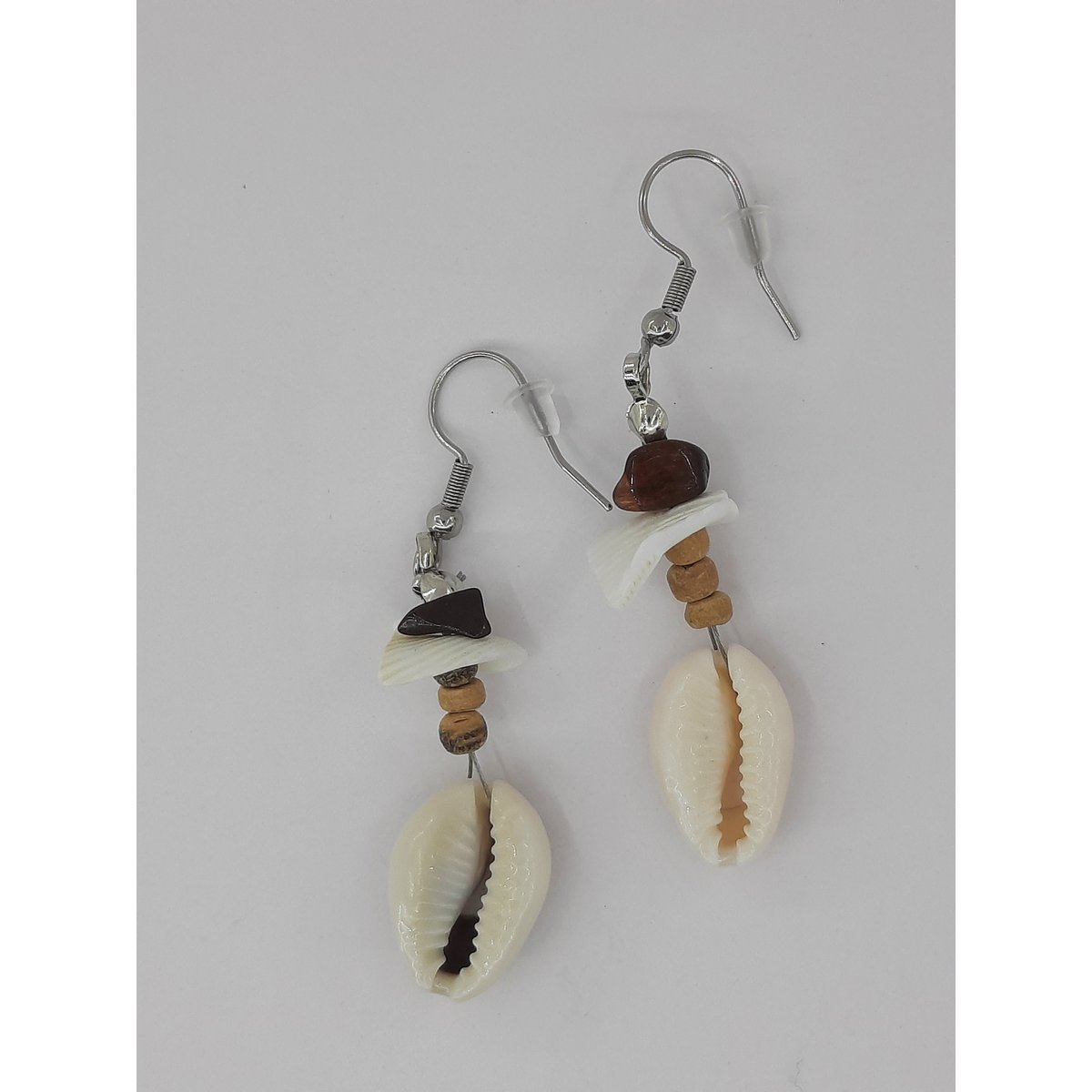 #66 OW Cowrie shell earrings