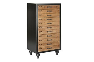 FIR DRAWER CABINET 57X40X111 BLACK MB192442