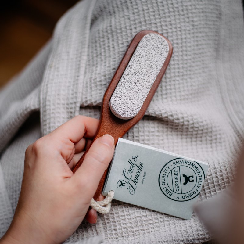 Pumice wood brush for pedicure