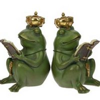 Frog King bookend set of 2