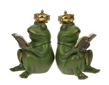 Frog King bogstøtte sæt af 2