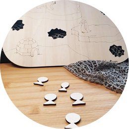 Trofast indsats Ikea Flisa bord. Vinter tema