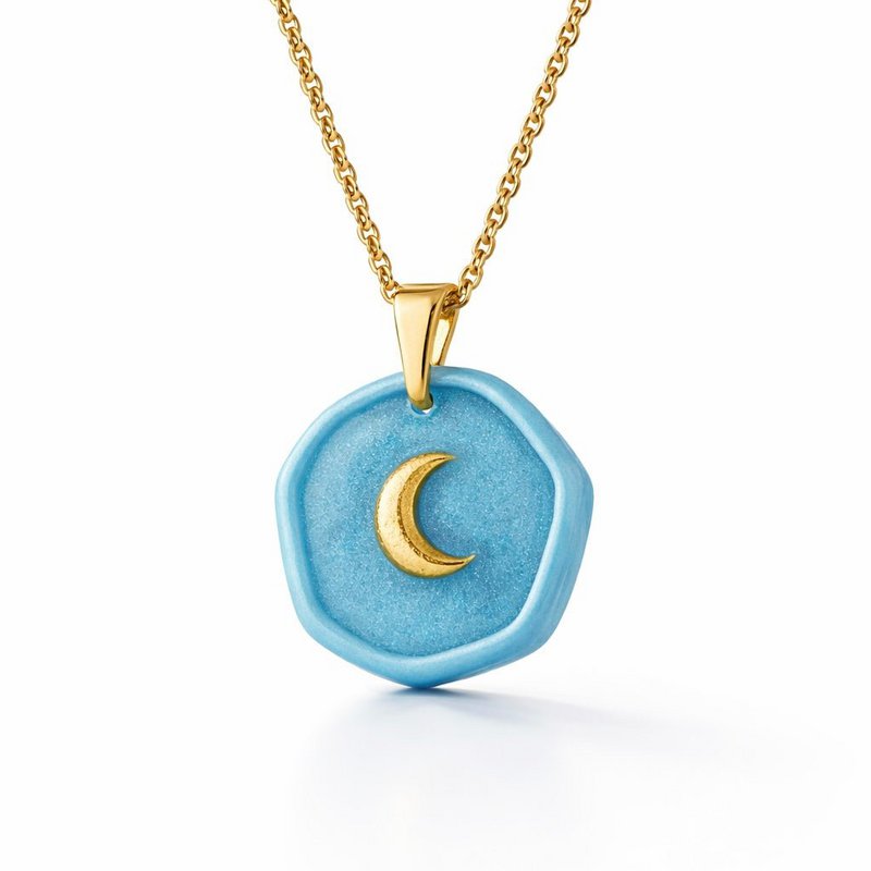 Azzurra Moon – Handgefertigte Halskette mit Mond
