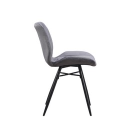 Sedia Barron velluto antracite