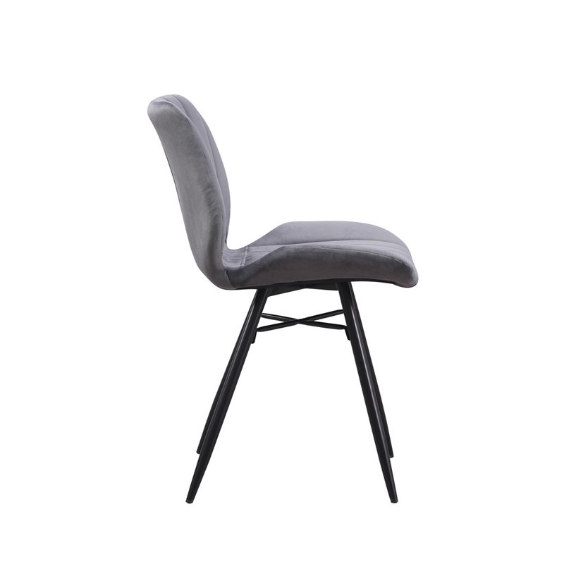 Sedia Barron velluto antracite