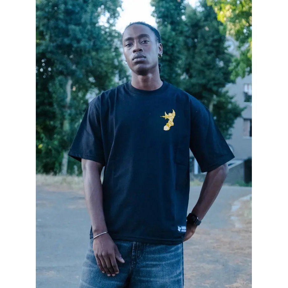 T-shirt Boxy Fit Wild and Free 100% Cotone Made in Italy