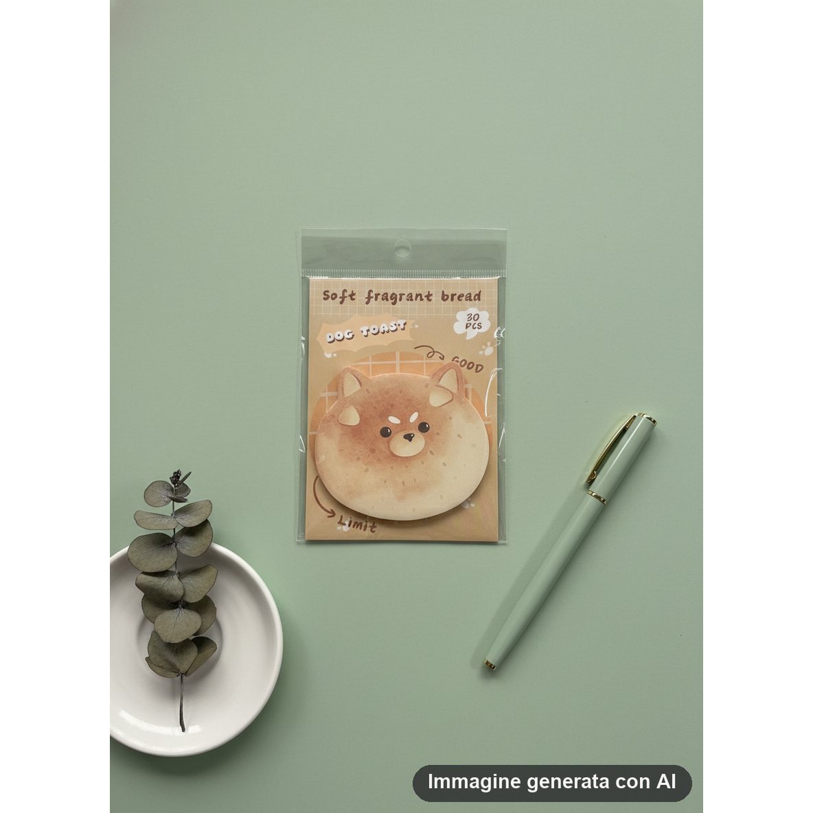 Katzen-Toast-Haftnotizen – Kawaii-Brot-Design