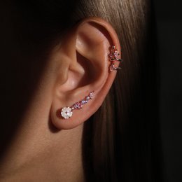 Maëline klatreøreringe - Rose Gold