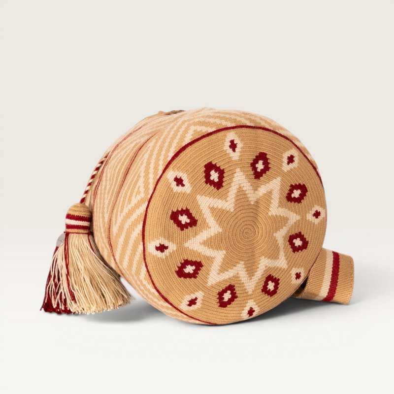 Geometrisk crossbody M | Mandel