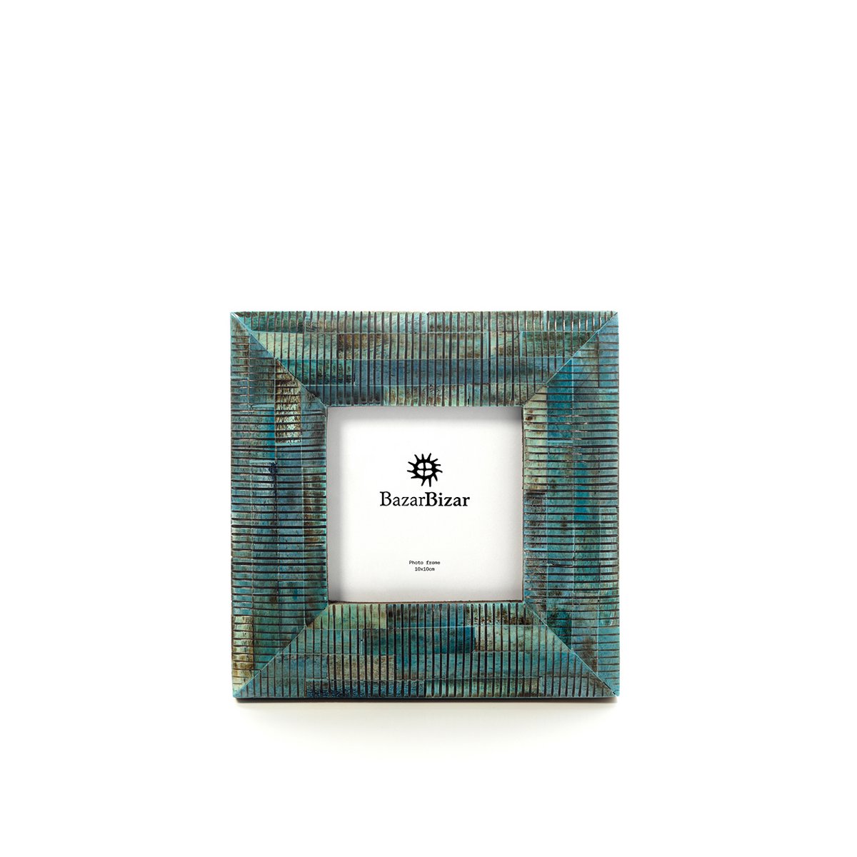 Der Ozean-Ripple-Rahmen – Türkis – 10 x 10