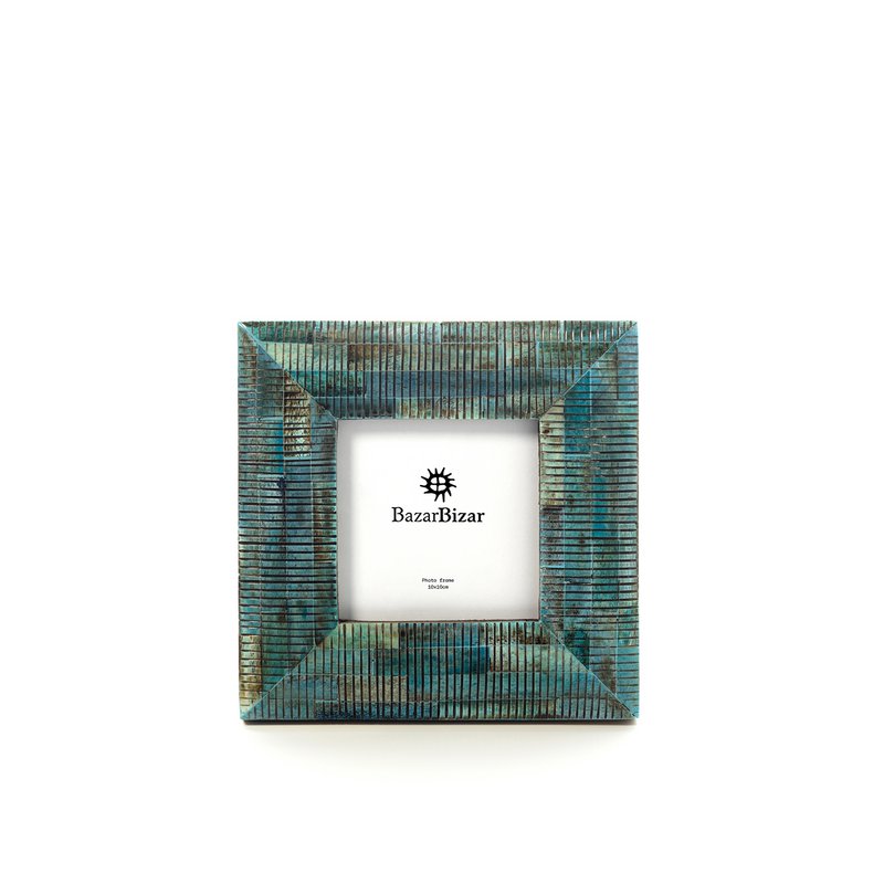 Der Ozean-Ripple-Rahmen – Türkis – 10 x 10