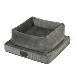 Soft, plush pet bed in a variety of colors and sizes, made of velour material, suitable for dogs and cats.
